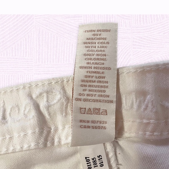 Justice White Denim Shorts - Size 14 Slim - Picture 7 of 9